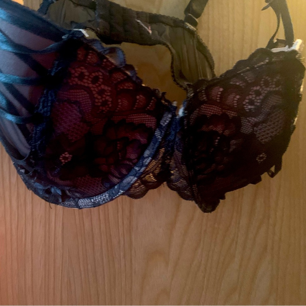 Adore me nude and black lacy bra